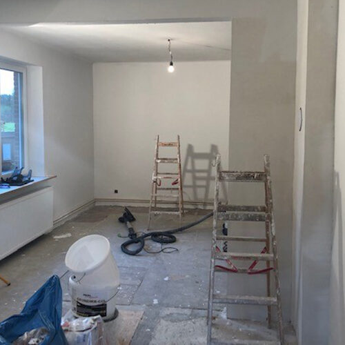 Decke und Waende Aufbau