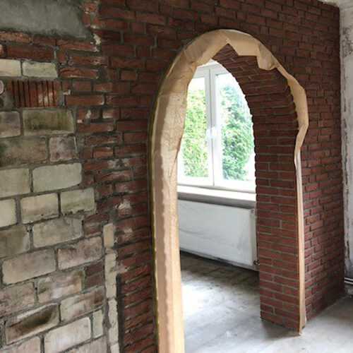 Torbogen Vorbereitung