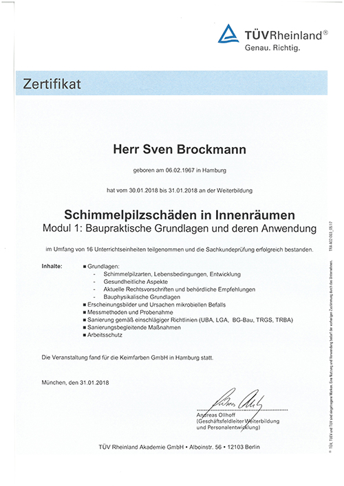 Zertifikat brockmann